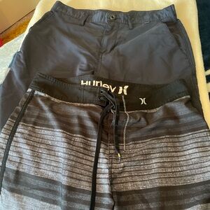 2 pair Hurley shorts /  Swim Shorts